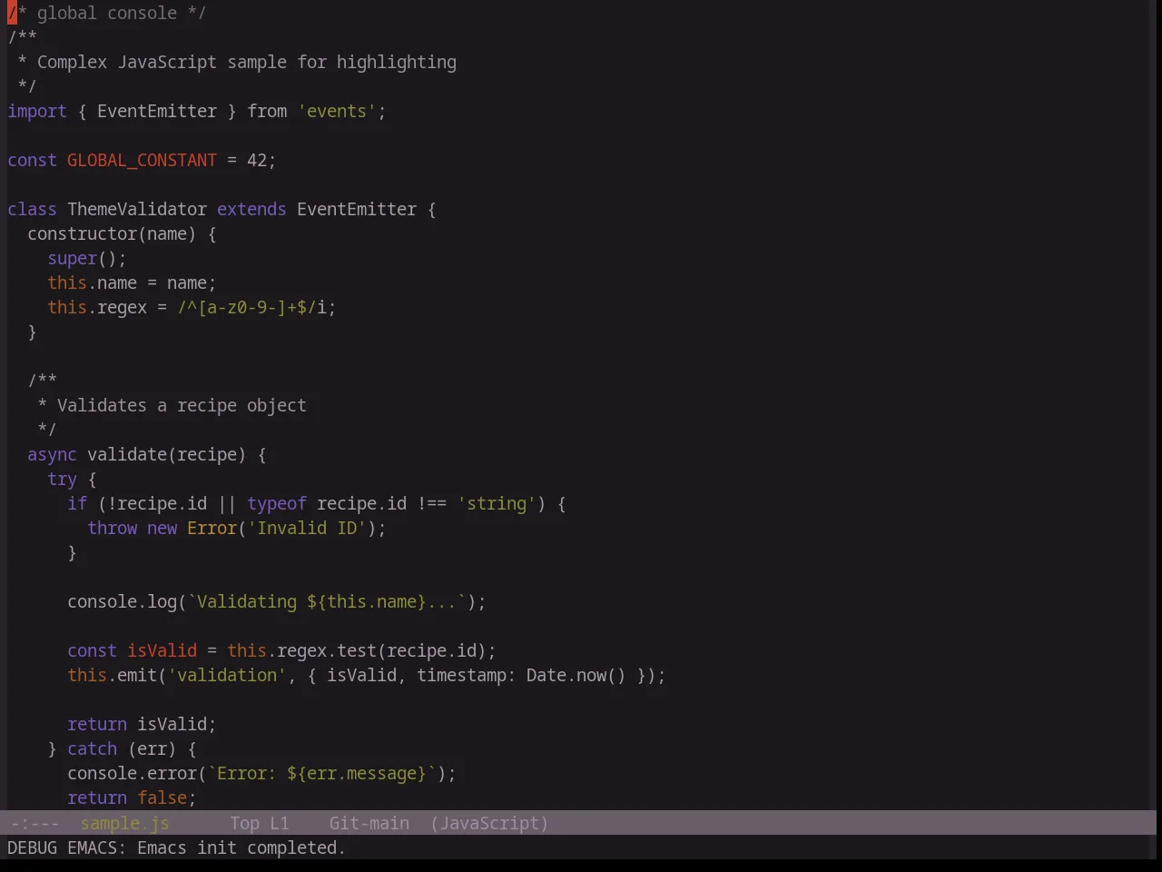 Base16 Atelier Heath Theme in javascript-mode