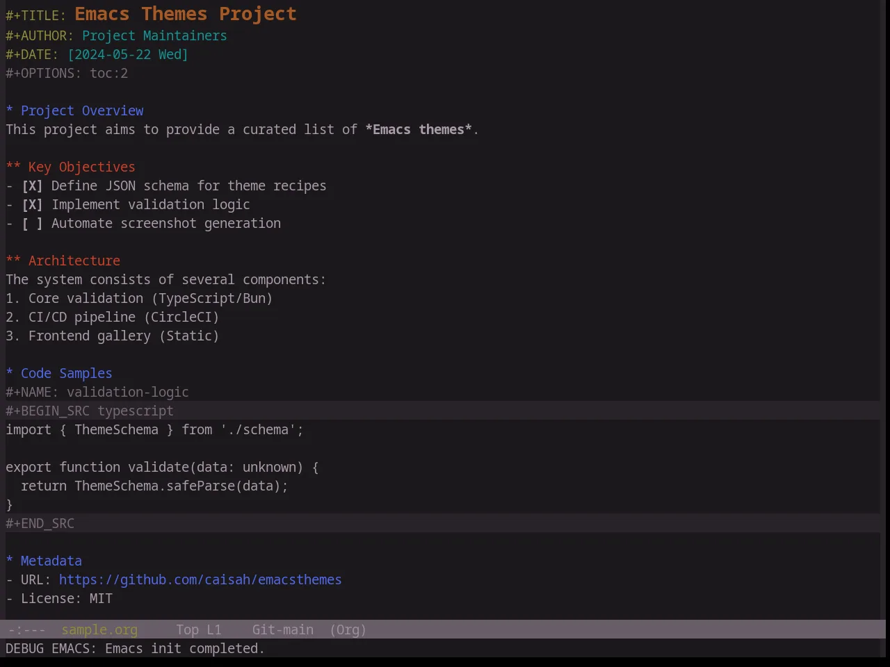Base16 Atelier Heath Theme in org-mode