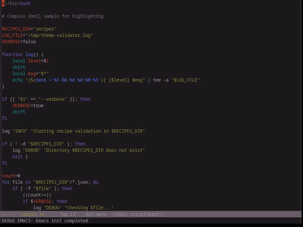 Base16 Atelier Heath Theme in sh-mode