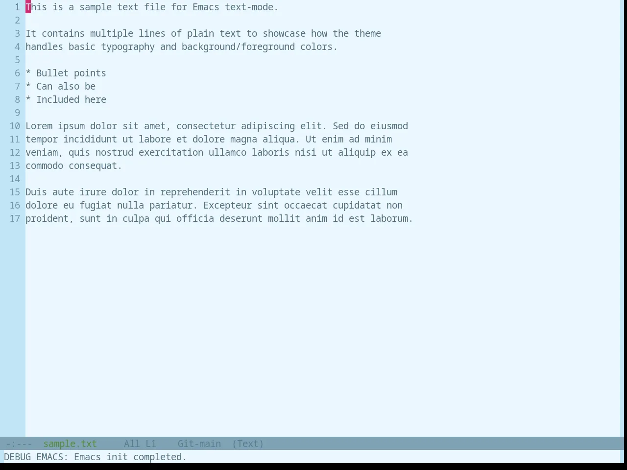Base16 Atelier Lakeside Light Theme in text-mode