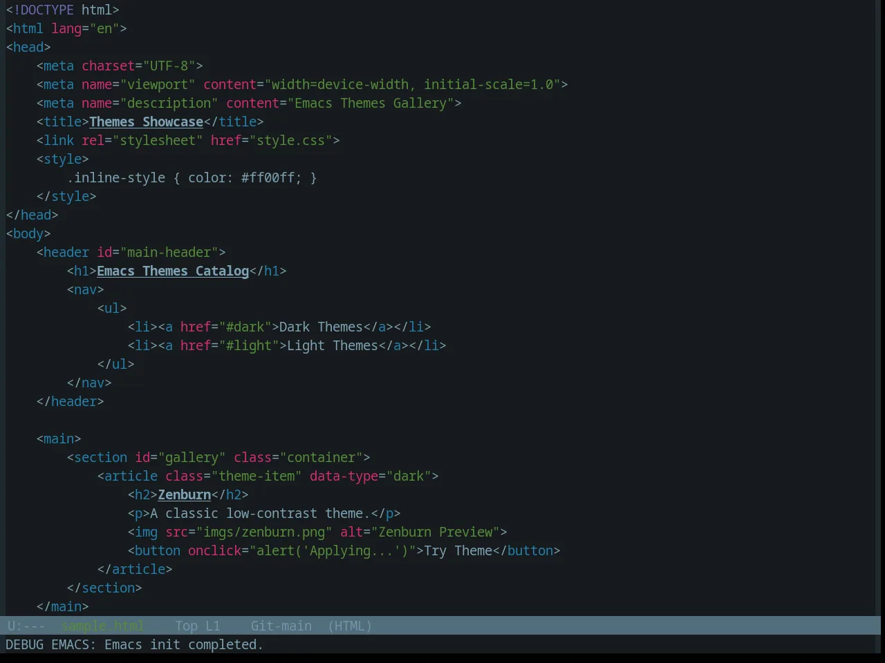 Base16 Atelier Lakeside Theme in html-mode
