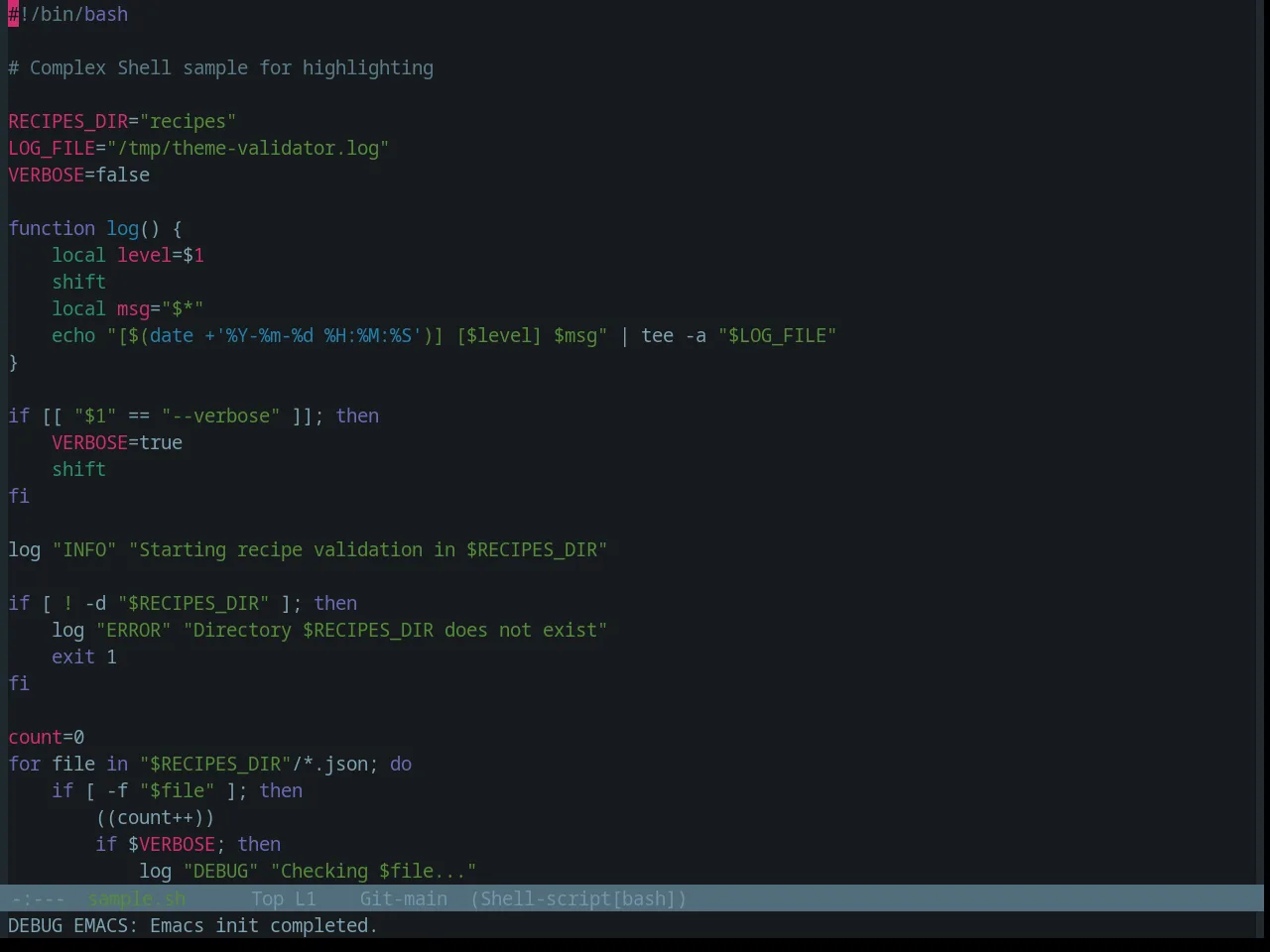 Base16 Atelier Lakeside Theme in sh-mode