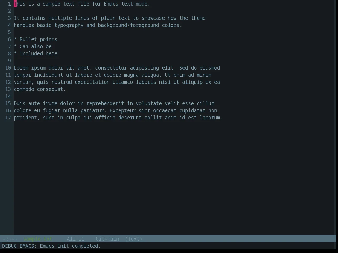 Base16 Atelier Lakeside Theme in text-mode