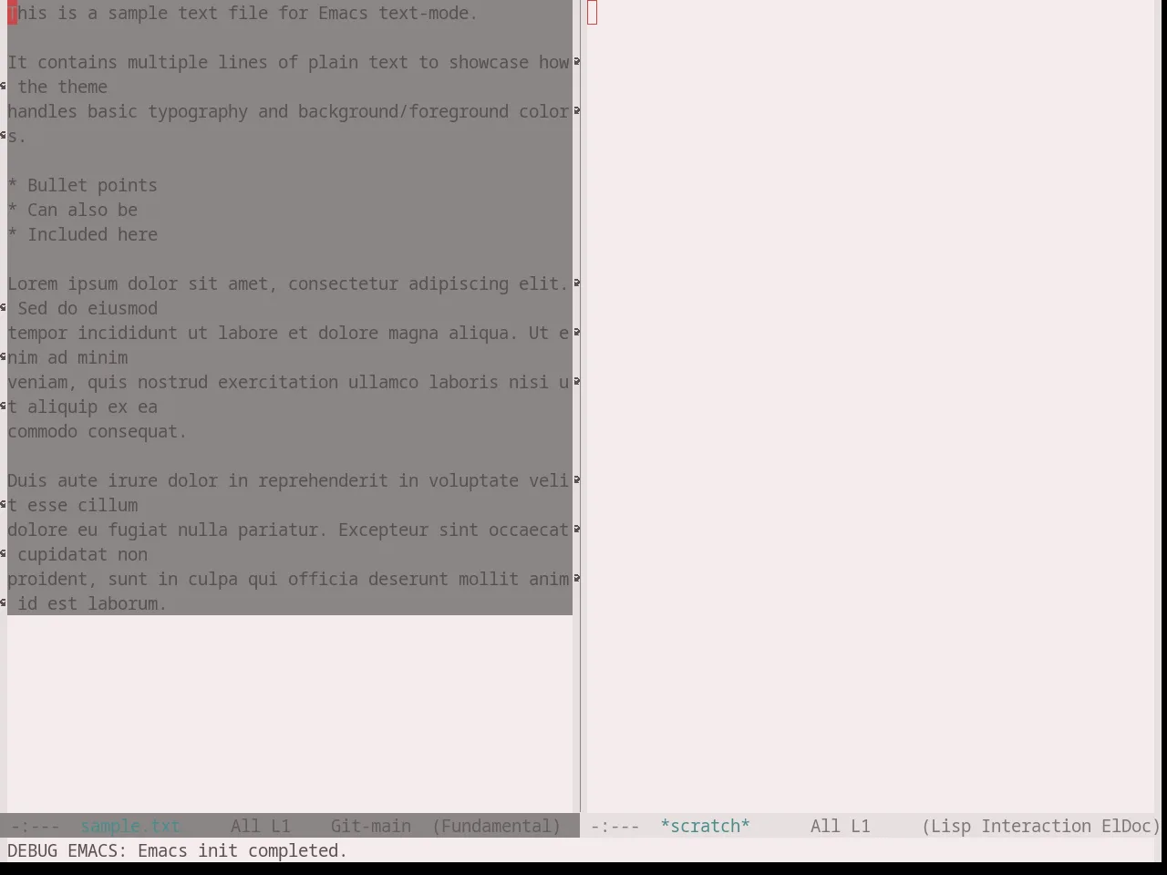 Base16 Atelier Plateau Light Theme in fundamental-mode