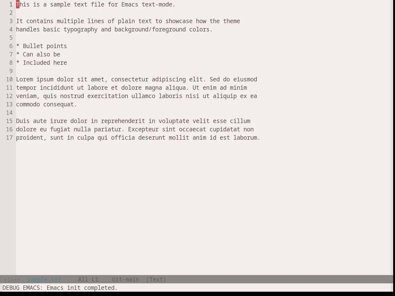 Base16 Atelier Plateau Light Theme in text-mode