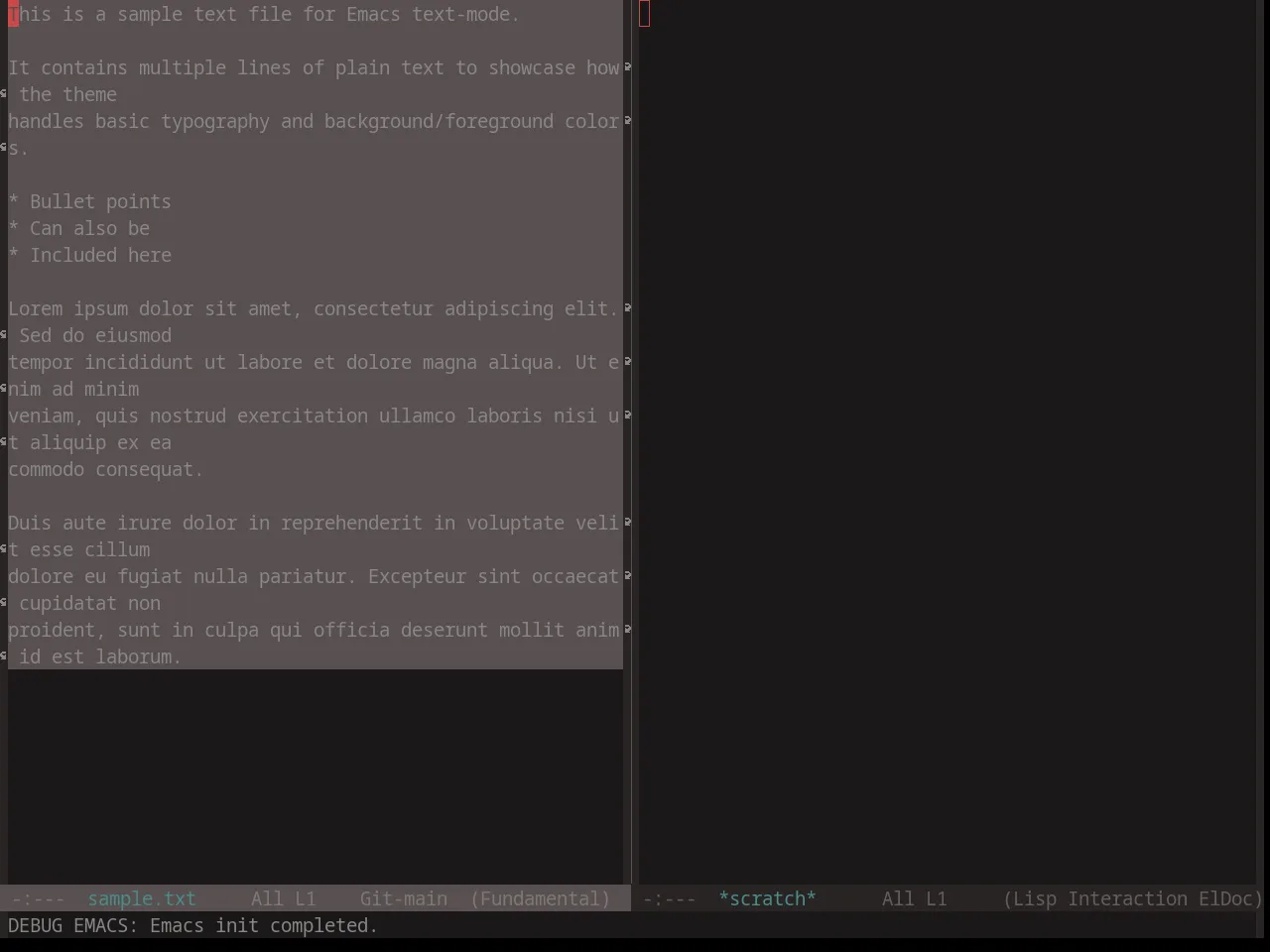 Base16 Atelier Plateau Theme in fundamental-mode
