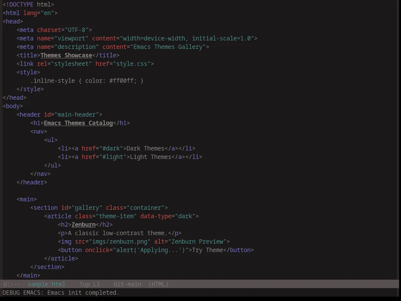Base16 Atelier Plateau Theme in html-mode