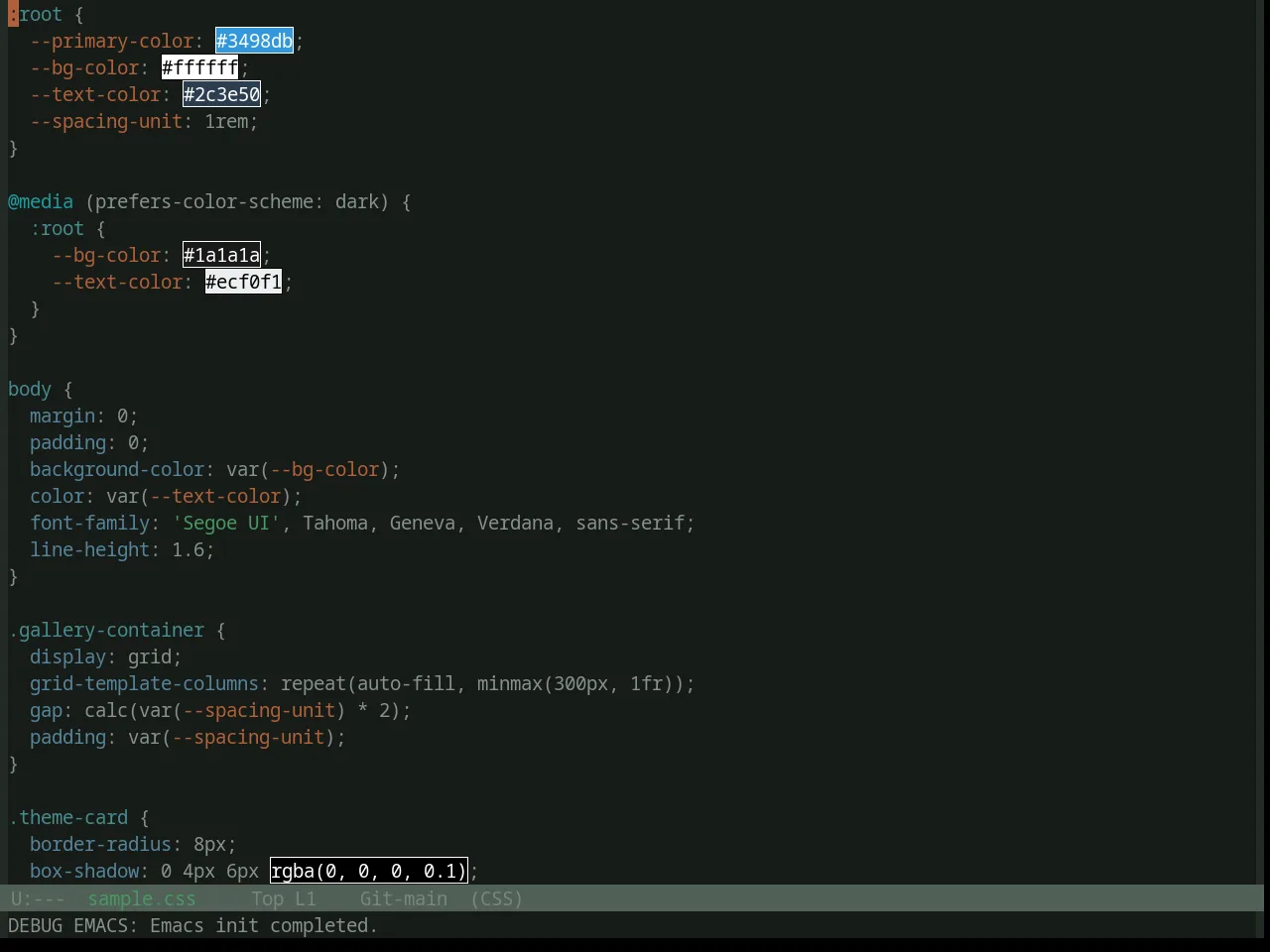 Base16 Atelier Savanna Theme in css-mode