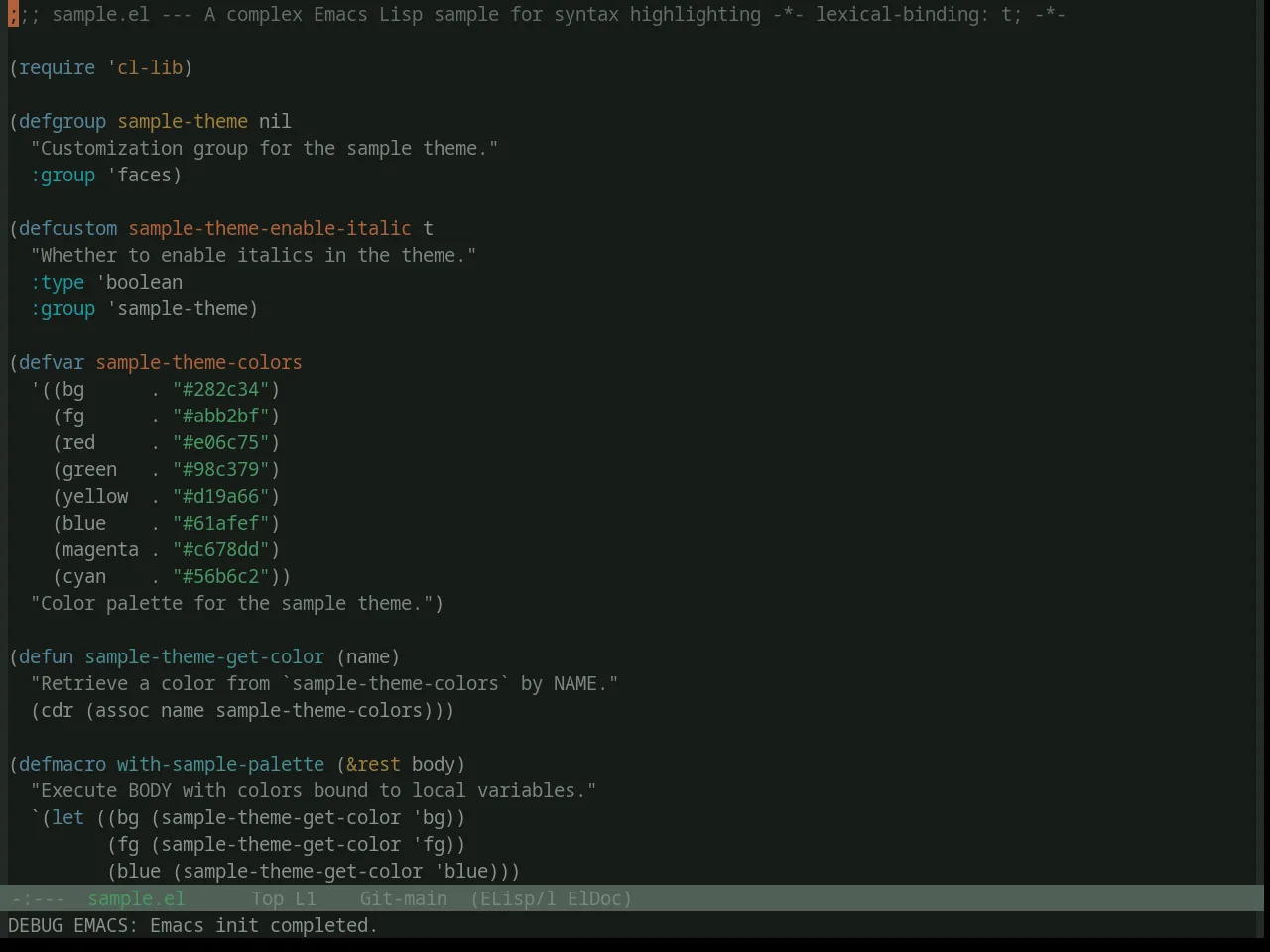 Base16 Atelier Savanna Theme in emacs-lisp-mode