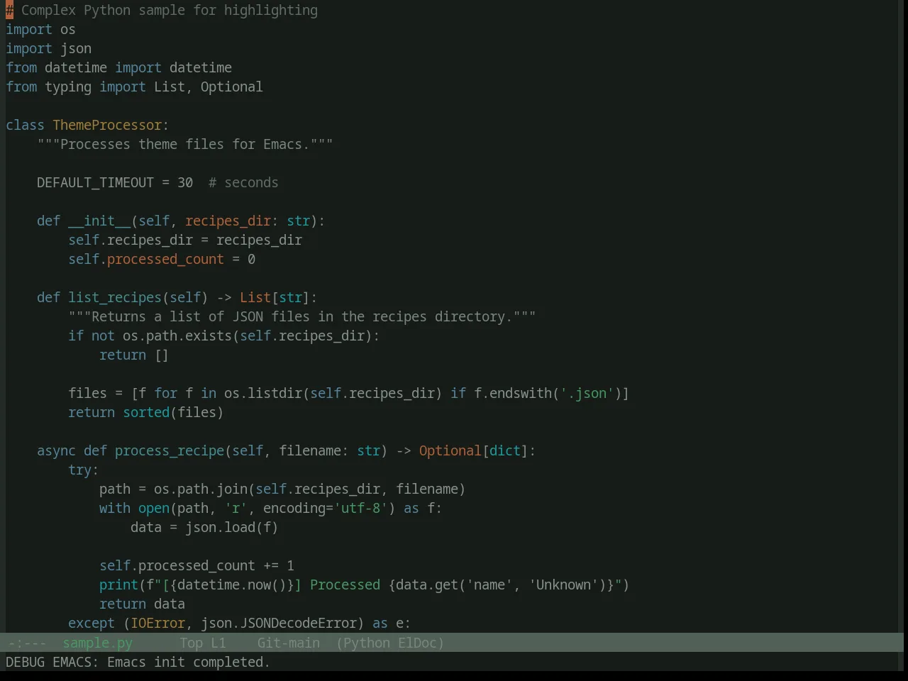Base16 Atelier Savanna Theme in python-mode