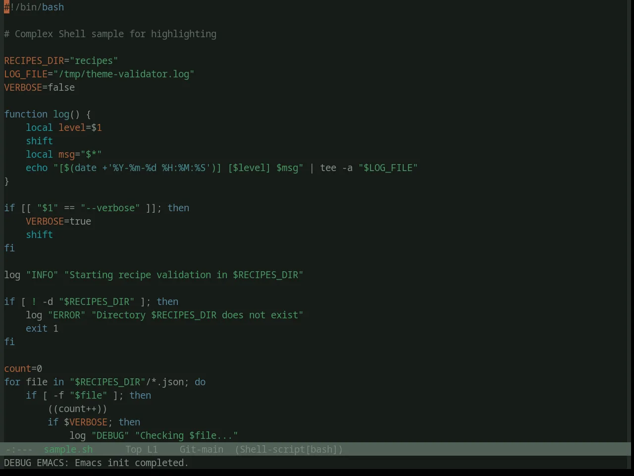Base16 Atelier Savanna Theme in sh-mode