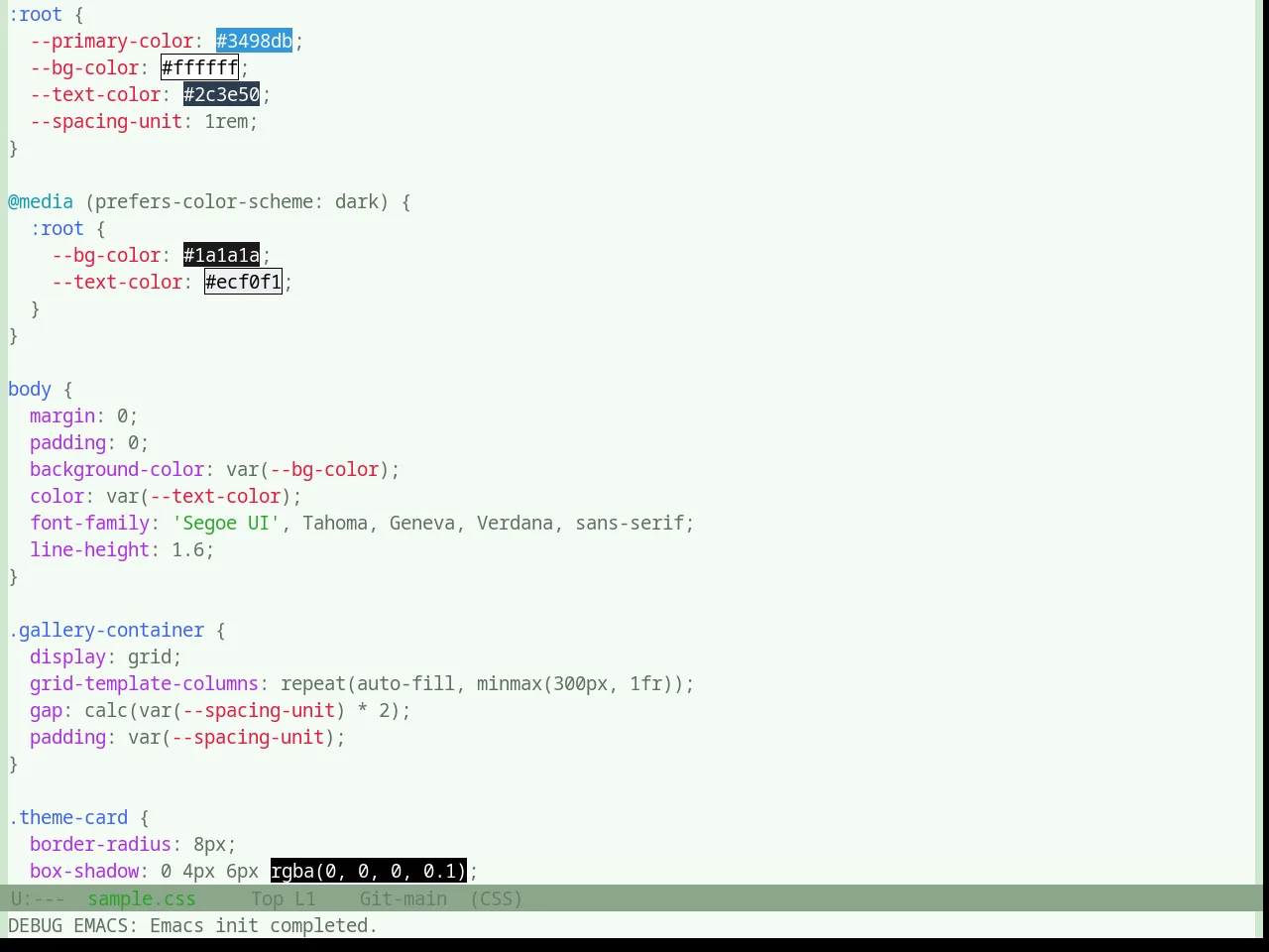 Base16 Atelier Seaside Light Theme in css-mode