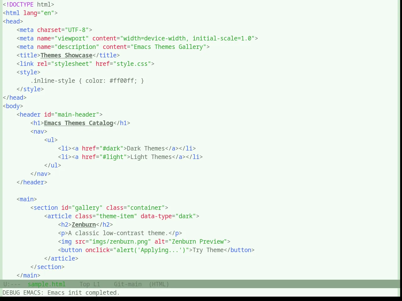 Base16 Atelier Seaside Light Theme in html-mode