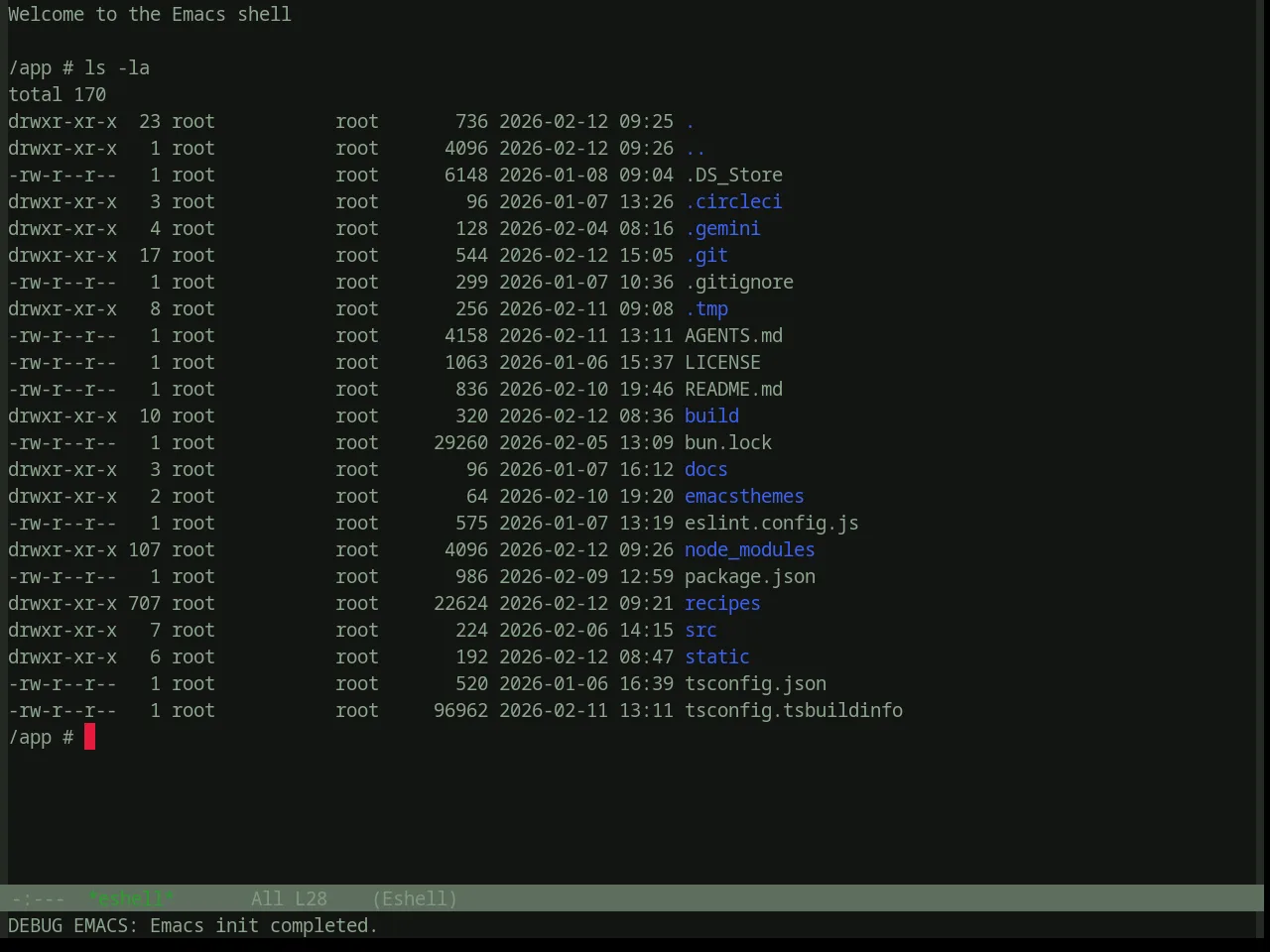 Base16 Atelier Seaside Theme in eshell