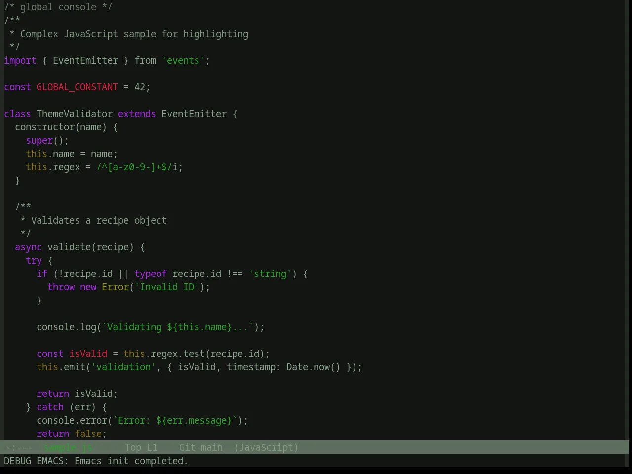 Base16 Atelier Seaside Theme in javascript-mode
