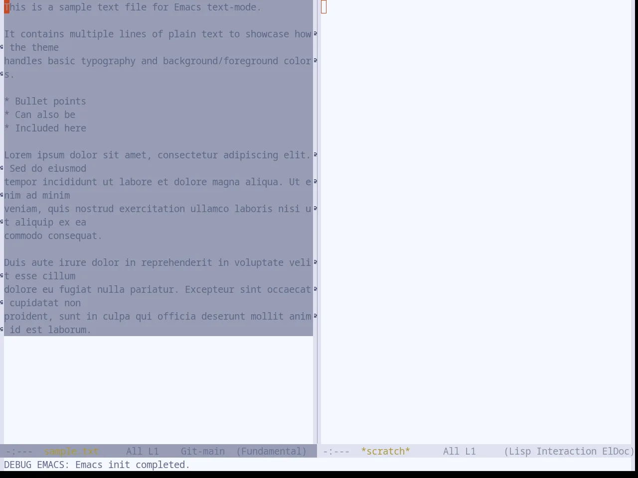 Base16 Atelier Sulphurpool Light Theme in fundamental-mode