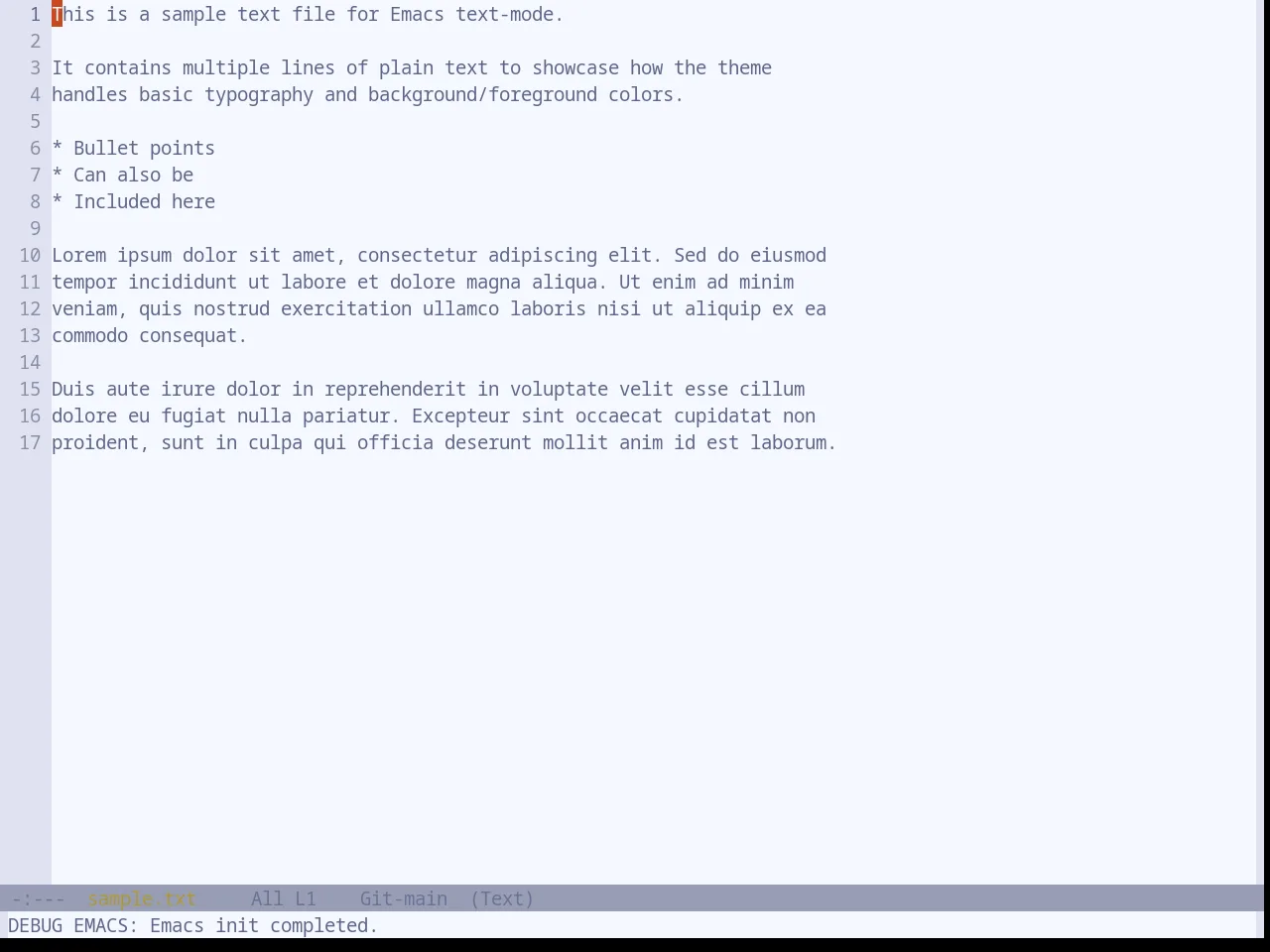 Base16 Atelier Sulphurpool Light Theme in text-mode