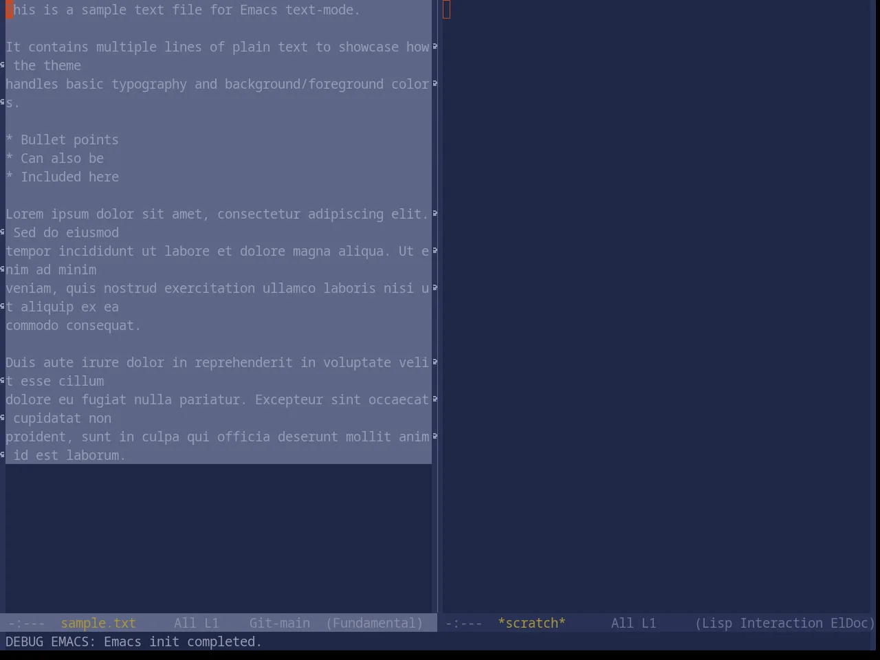 Base16 Atelier Sulphurpool Theme in fundamental-mode