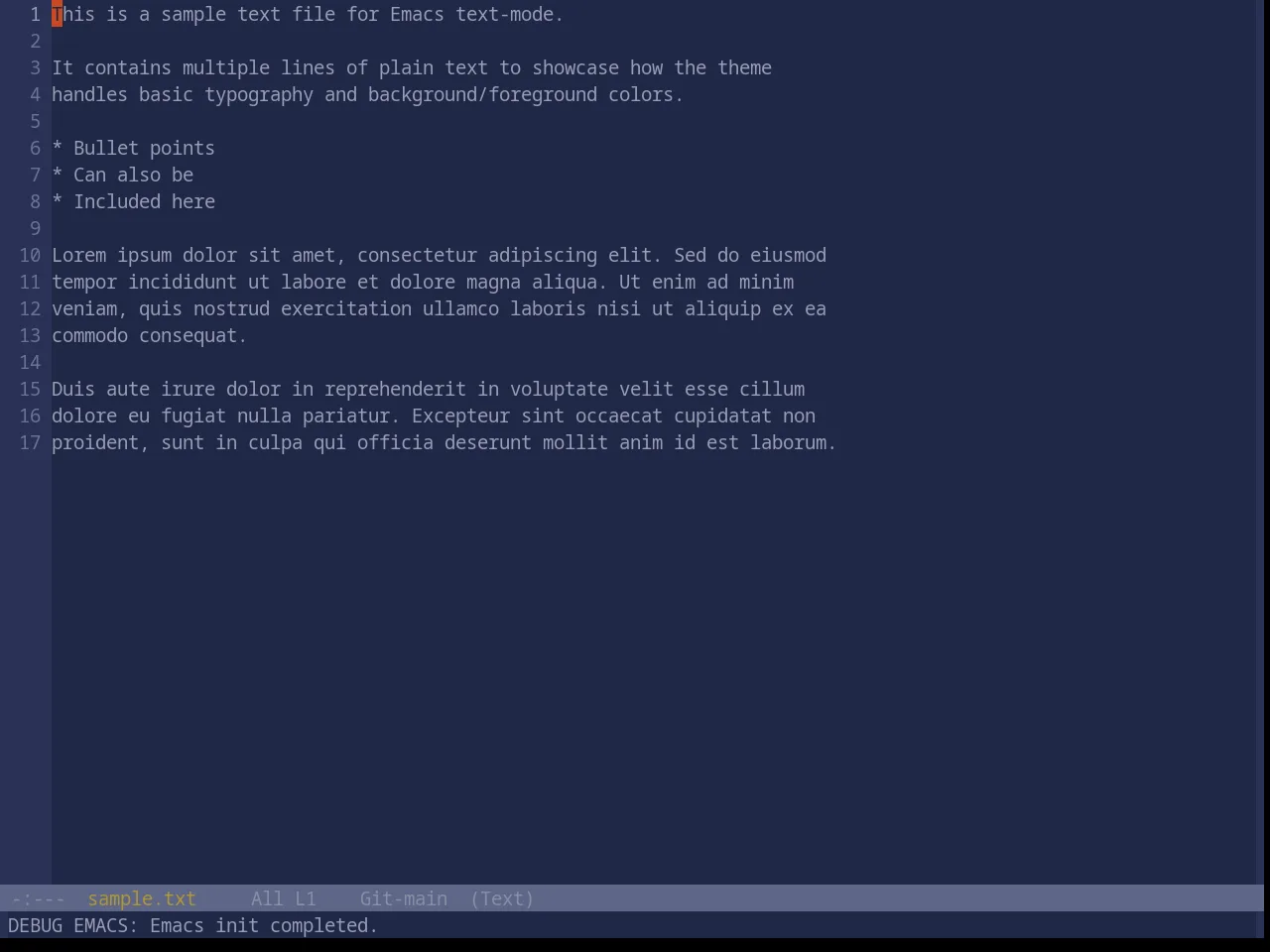 Base16 Atelier Sulphurpool Theme in text-mode