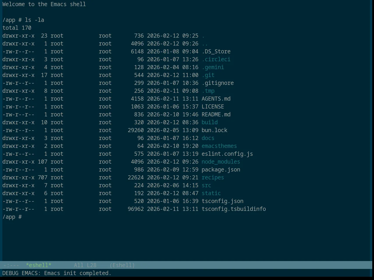 Base16 Atlas Theme in eshell
