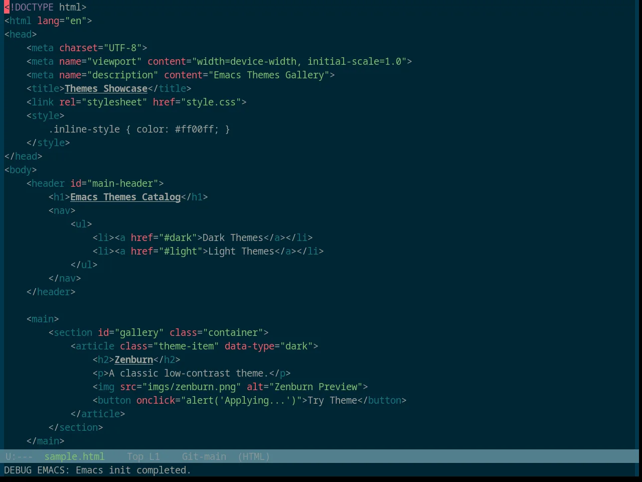 Base16 Atlas Theme in html-mode