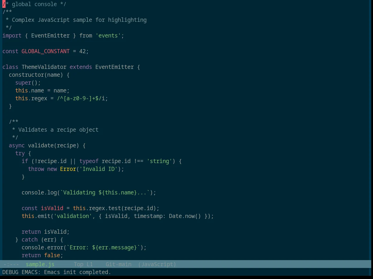 Base16 Atlas Theme in javascript-mode