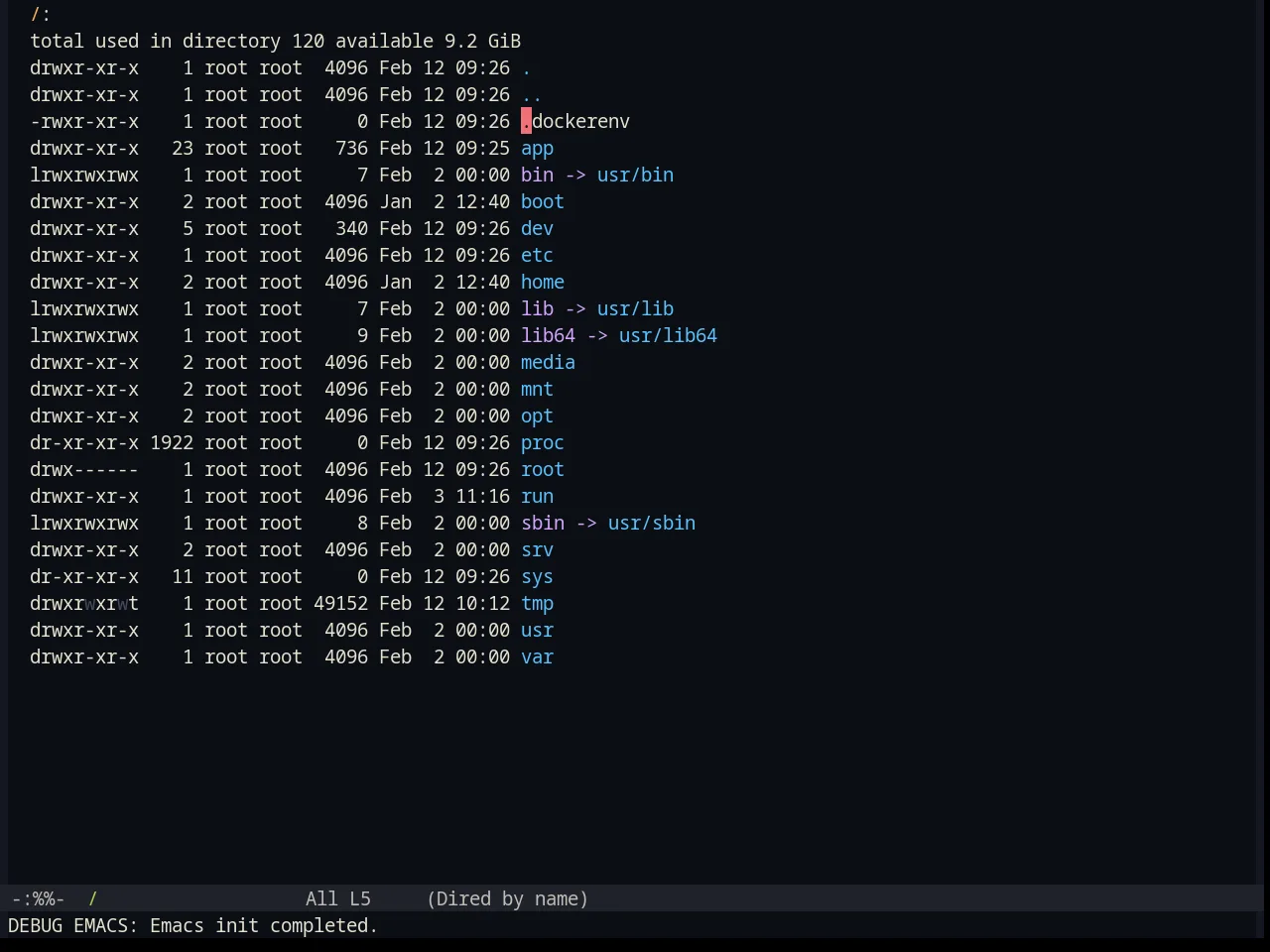 Base16 Ayu Dark Theme in dired