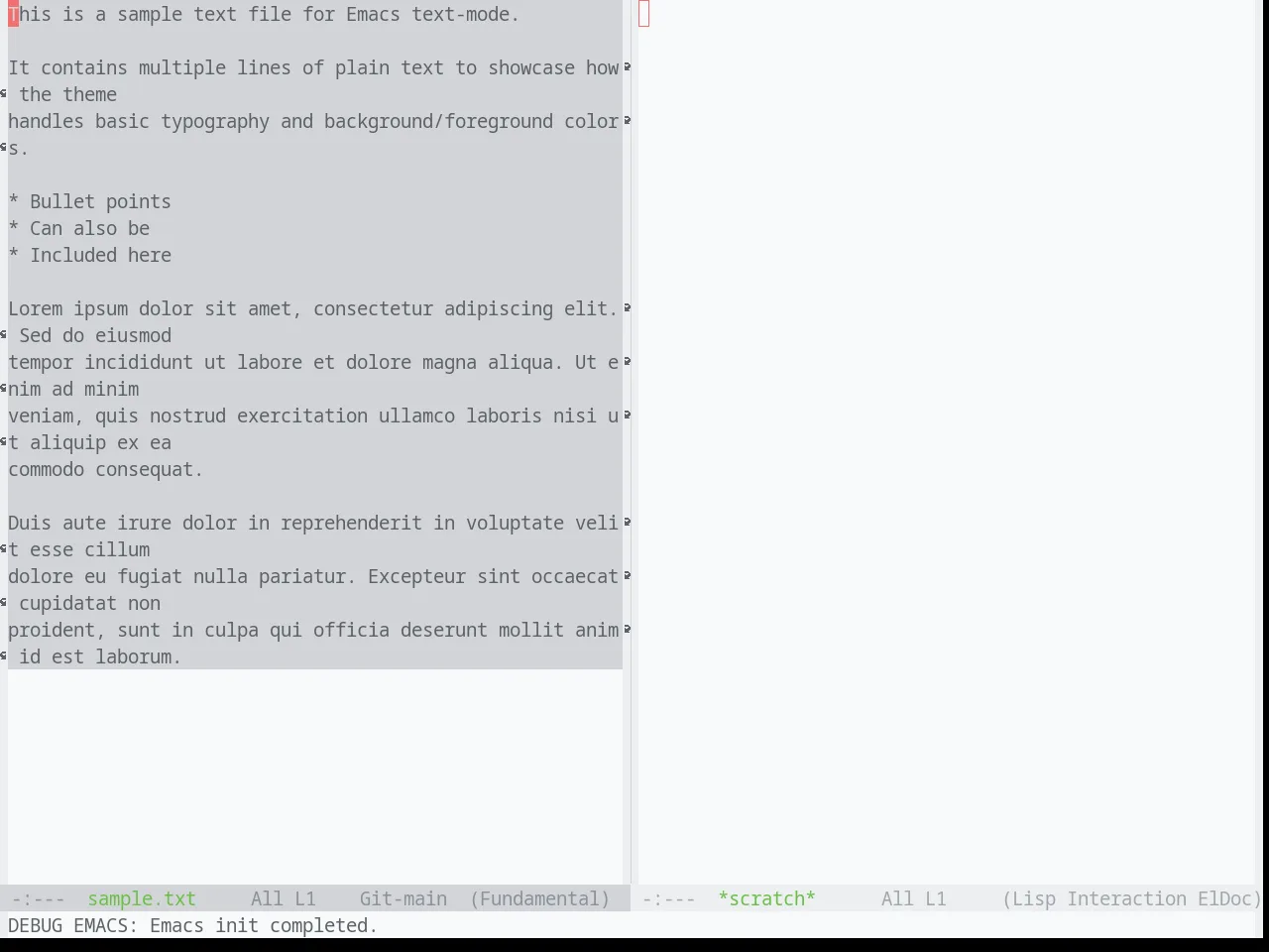 Base16 Ayu Light Theme in fundamental-mode
