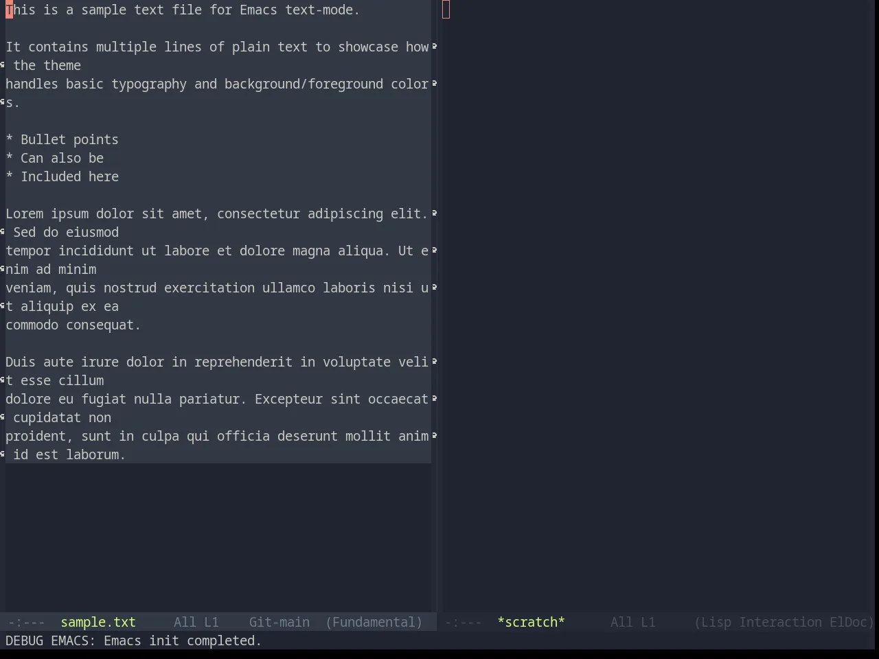 Base16 Ayu Mirage Theme in fundamental-mode