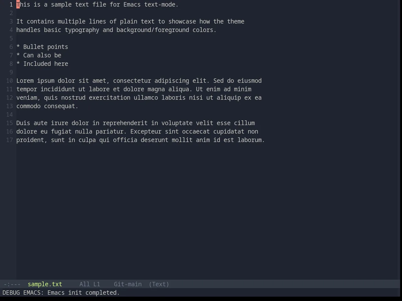 Base16 Ayu Mirage Theme in text-mode