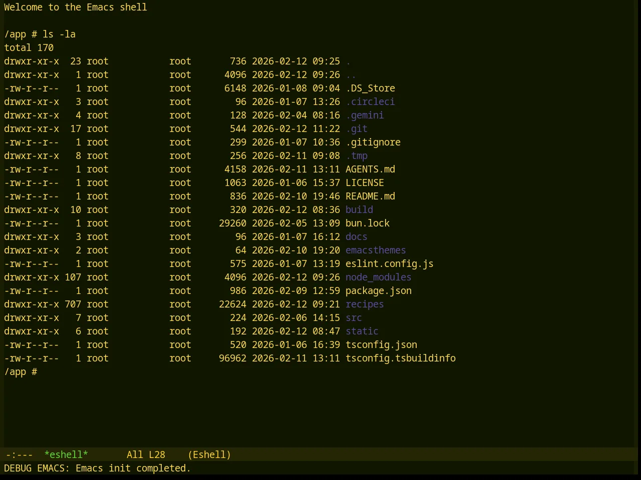 Base16 Aztec Theme in eshell