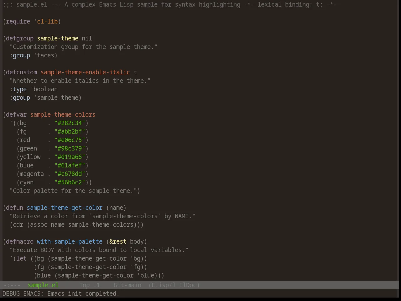 Base16 Bespin Theme in emacs-lisp-mode