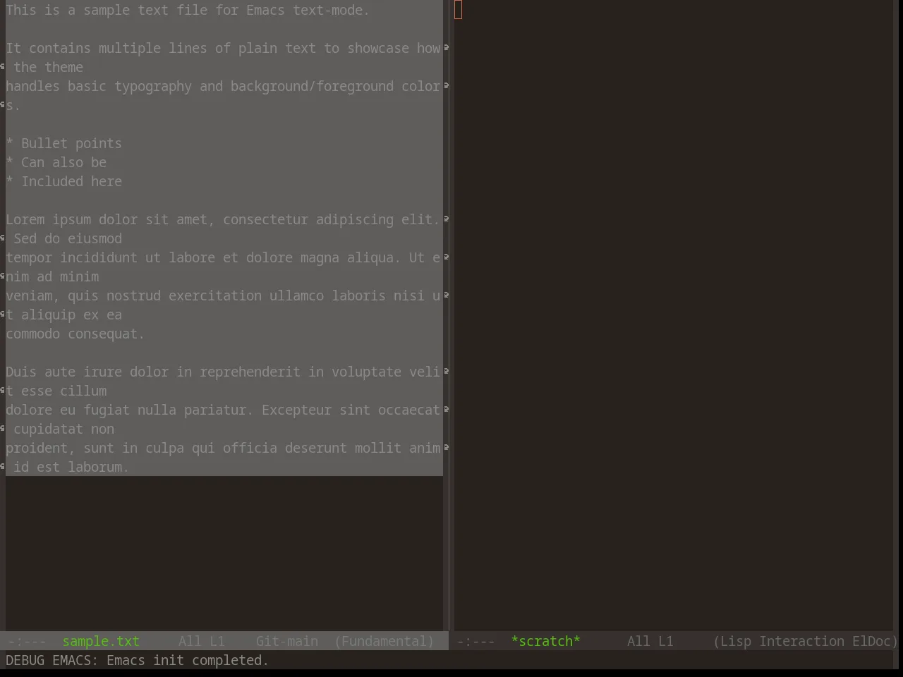 Base16 Bespin Theme in fundamental-mode