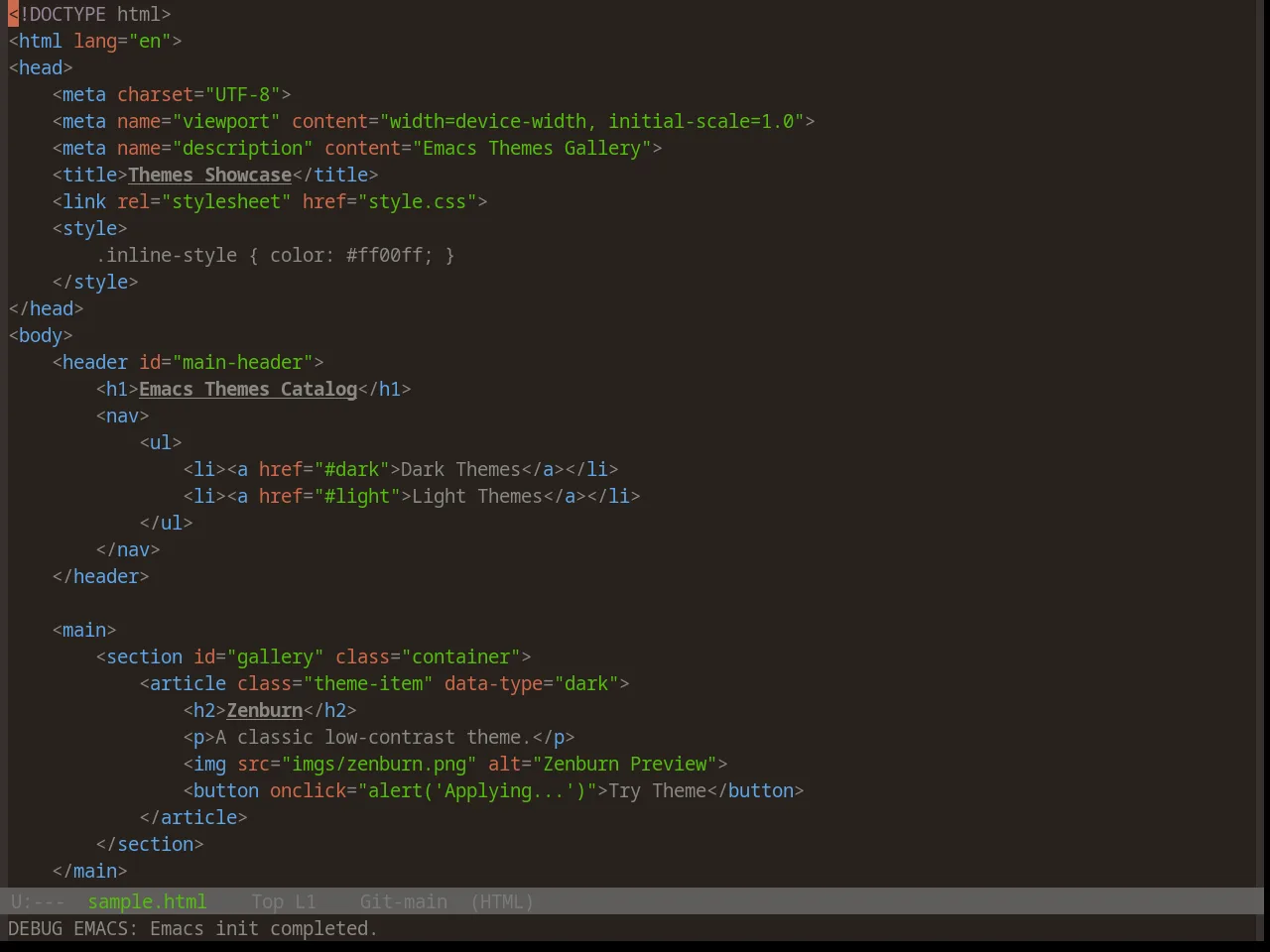 Base16 Bespin Theme in html-mode