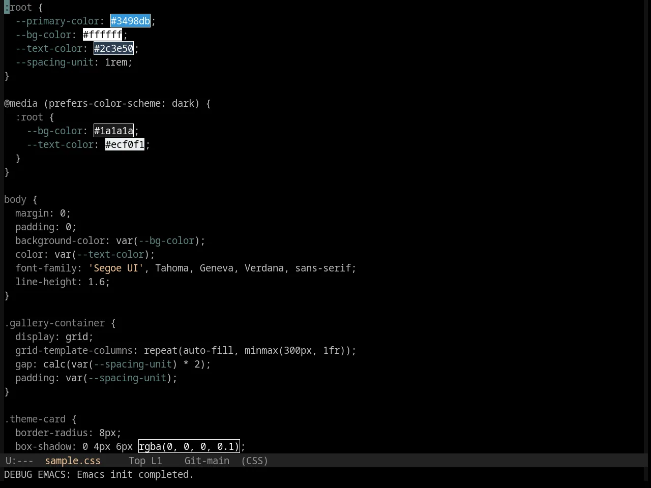 Base16 Black Metal Bathory Theme in css-mode