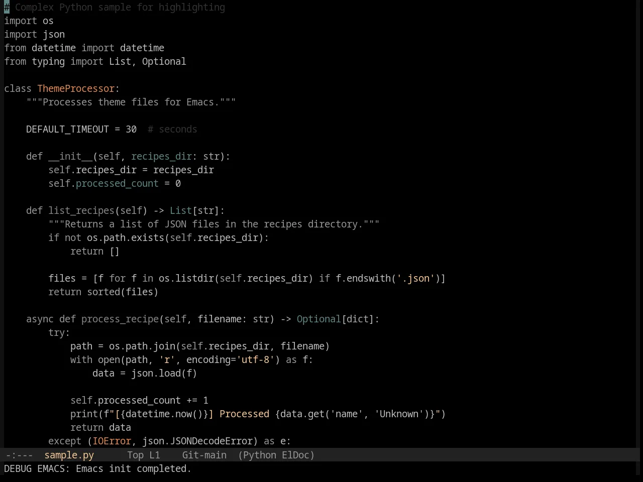 Base16 Black Metal Bathory Theme in python-mode