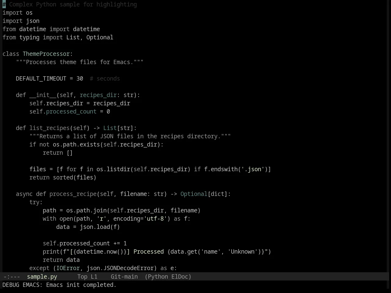 Base16 Black Metal Burzum Theme in python-mode