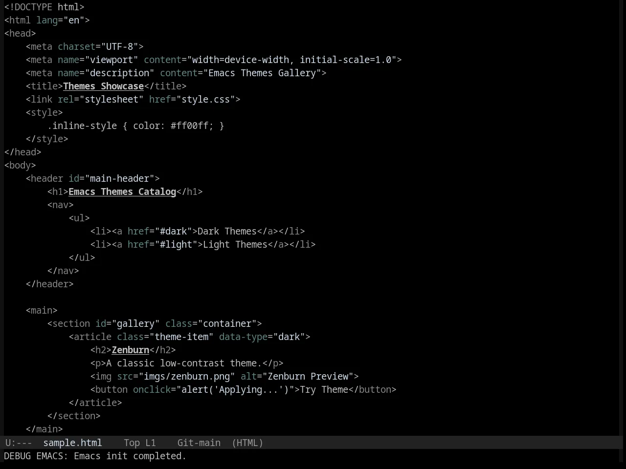 Base16 Black Metal Dark Funeral Theme in html-mode