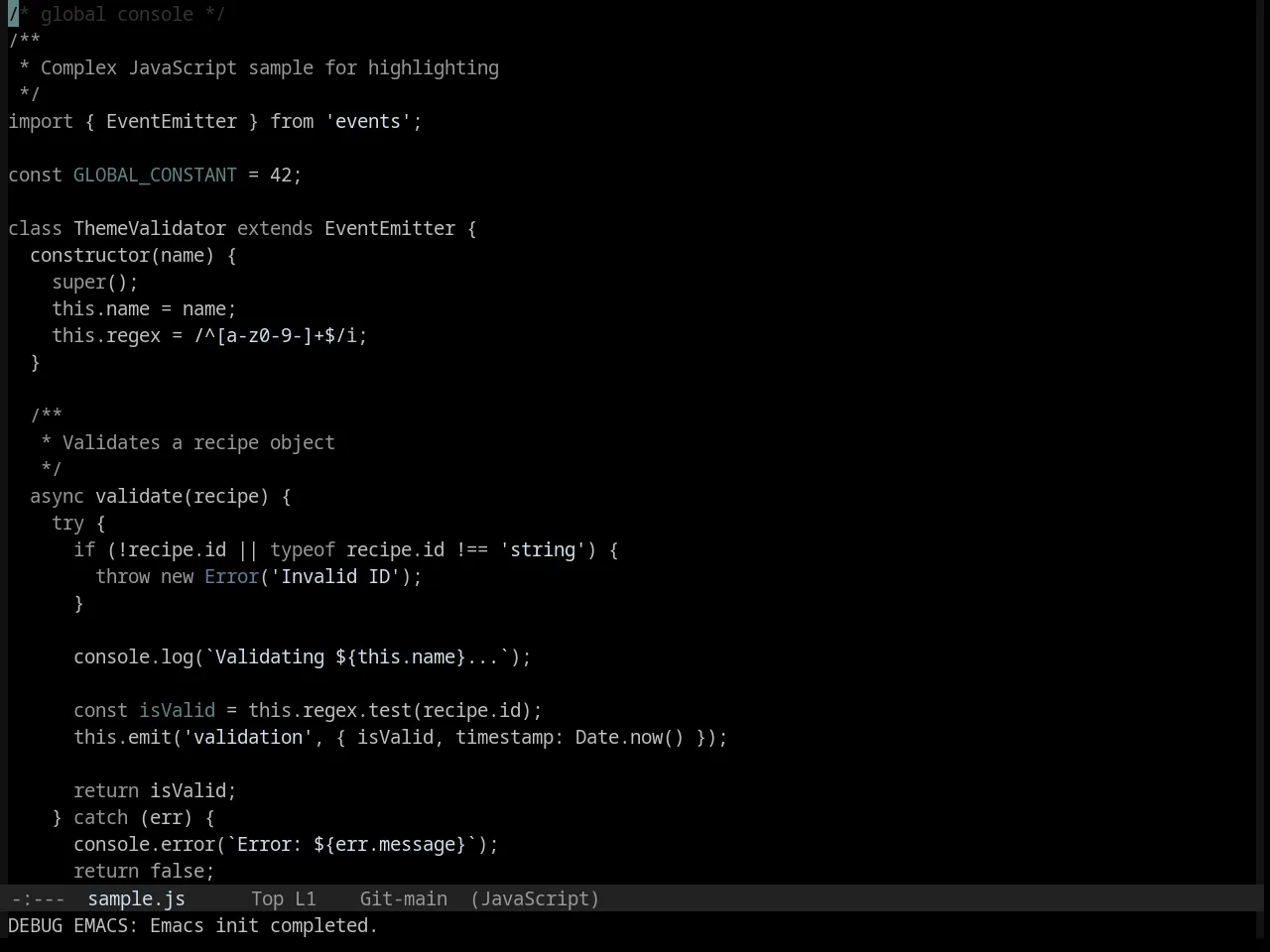 Base16 Black Metal Dark Funeral Theme in javascript-mode