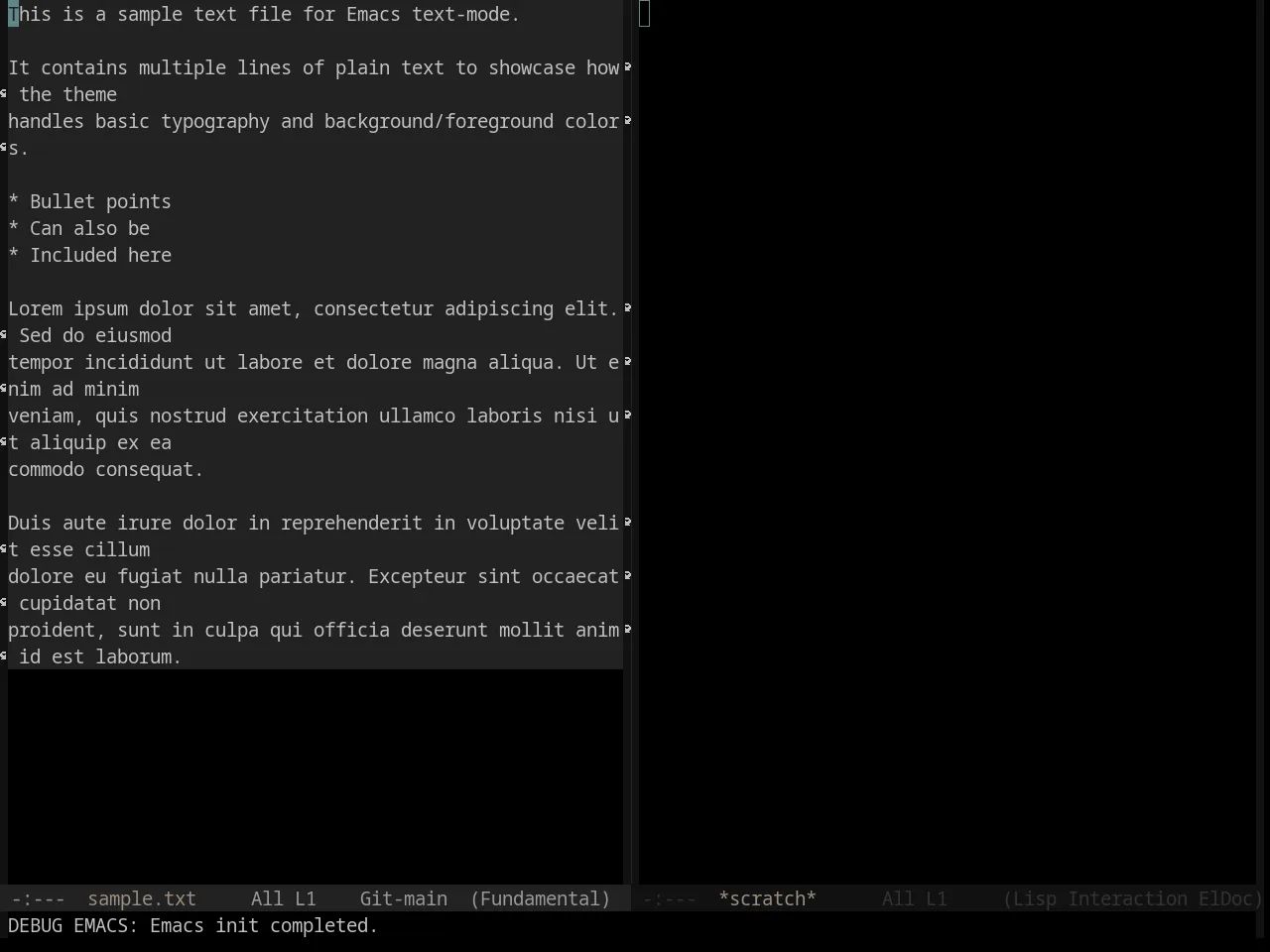 Base16 Black Metal Gorgoroth Theme in fundamental-mode
