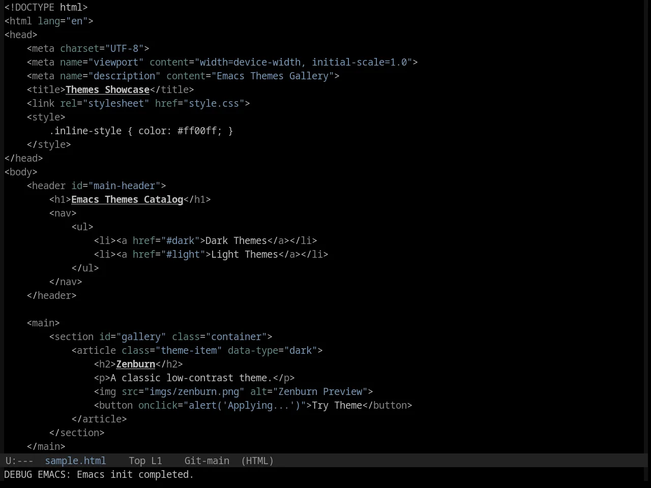 Base16 Black Metal Immortal Theme in html-mode