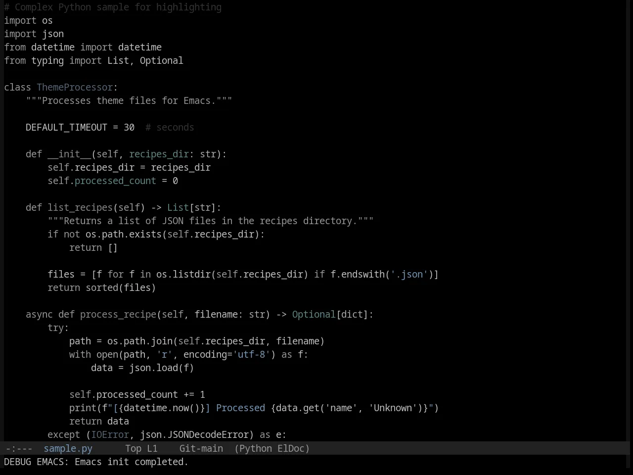Base16 Black Metal Immortal Theme in python-mode
