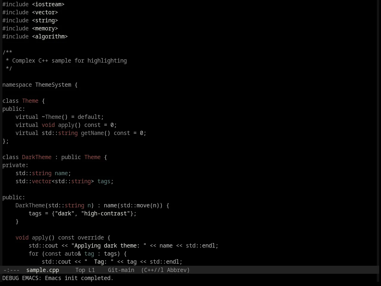 Base16 Black Metal Khold Theme in c++-mode