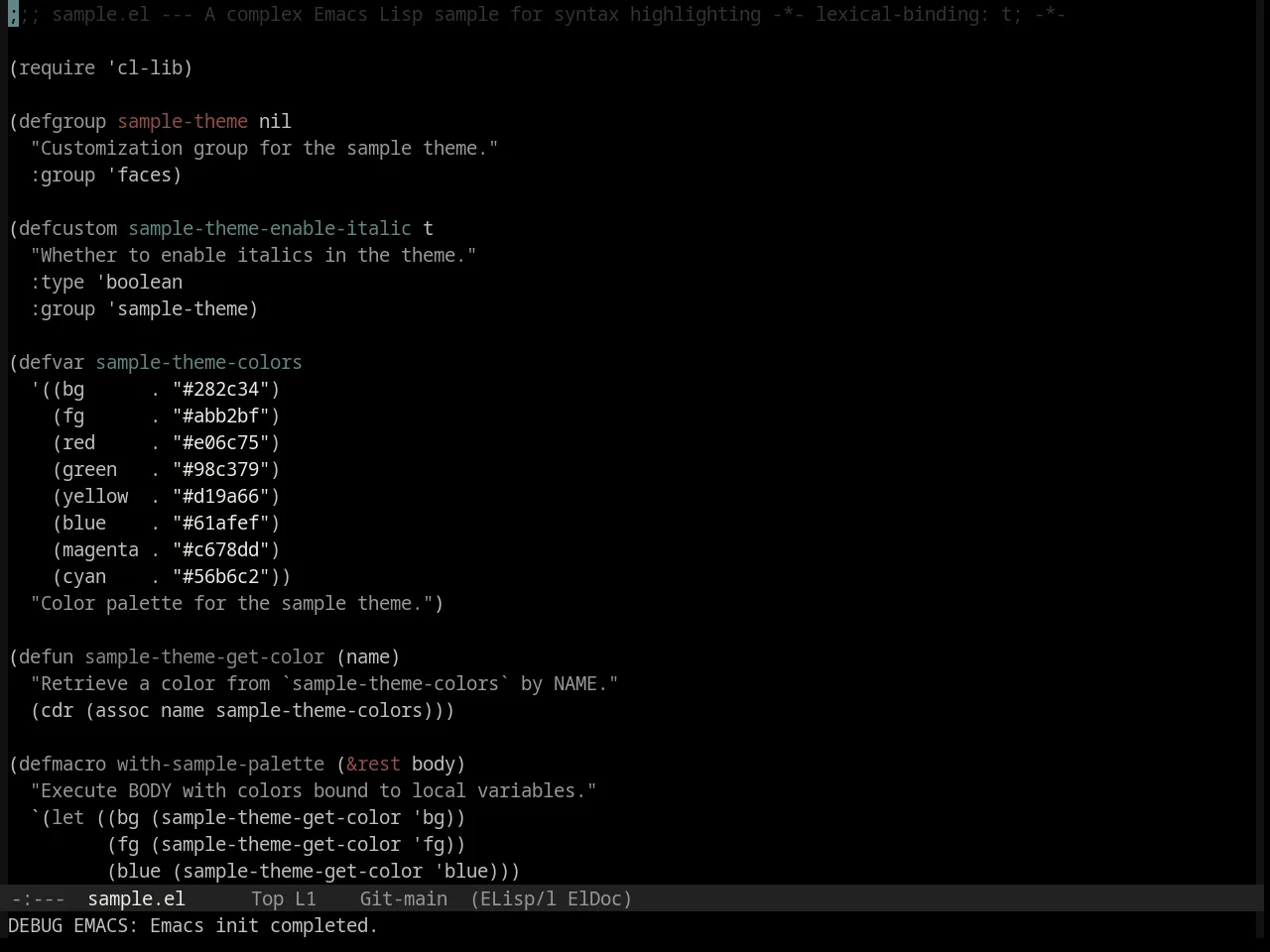 Base16 Black Metal Khold Theme in emacs-lisp-mode