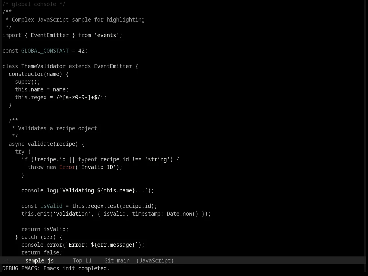 Base16 Black Metal Khold Theme in javascript-mode