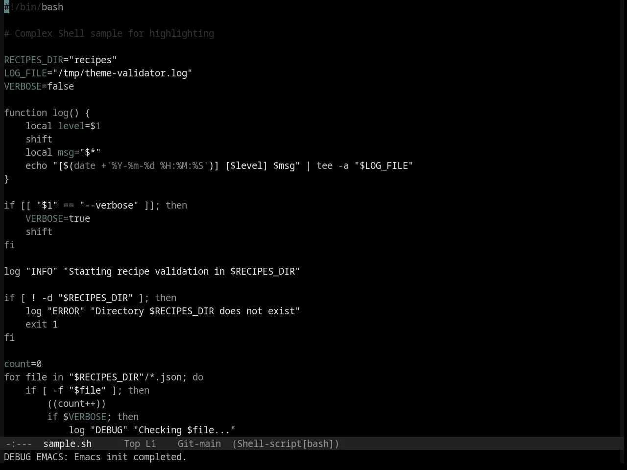 Base16 Black Metal Khold Theme in sh-mode