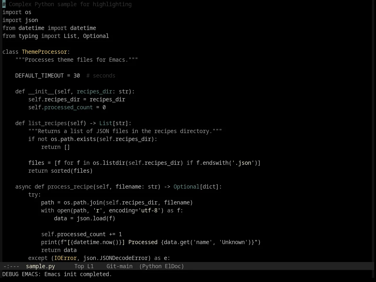 Base16 Black Metal Mayhem Theme in python-mode