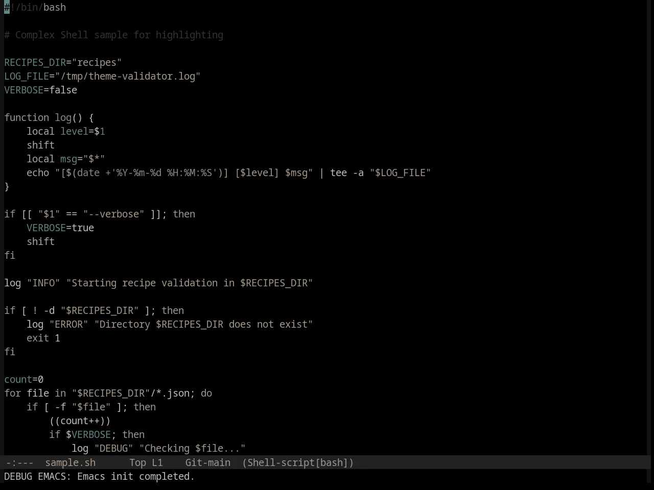Base16 Black Metal Nile Theme in sh-mode
