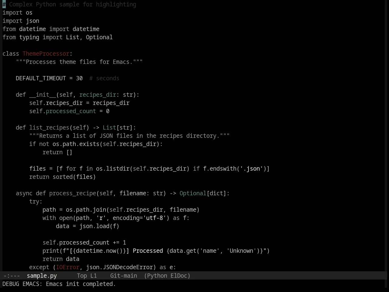 Base16 Black Metal Venom Theme in python-mode