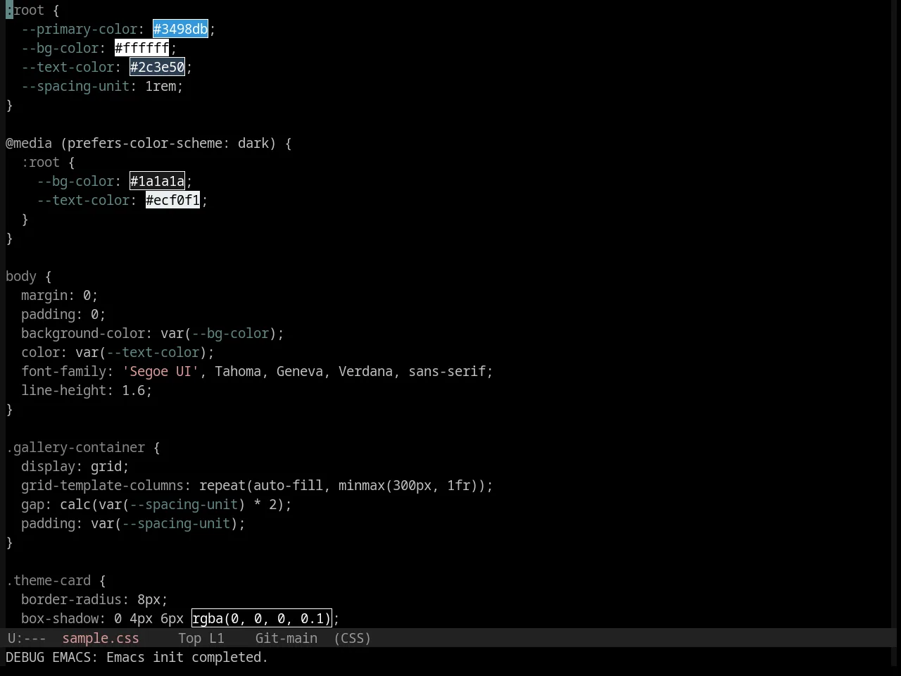 Base16 Black Metal Theme in css-mode